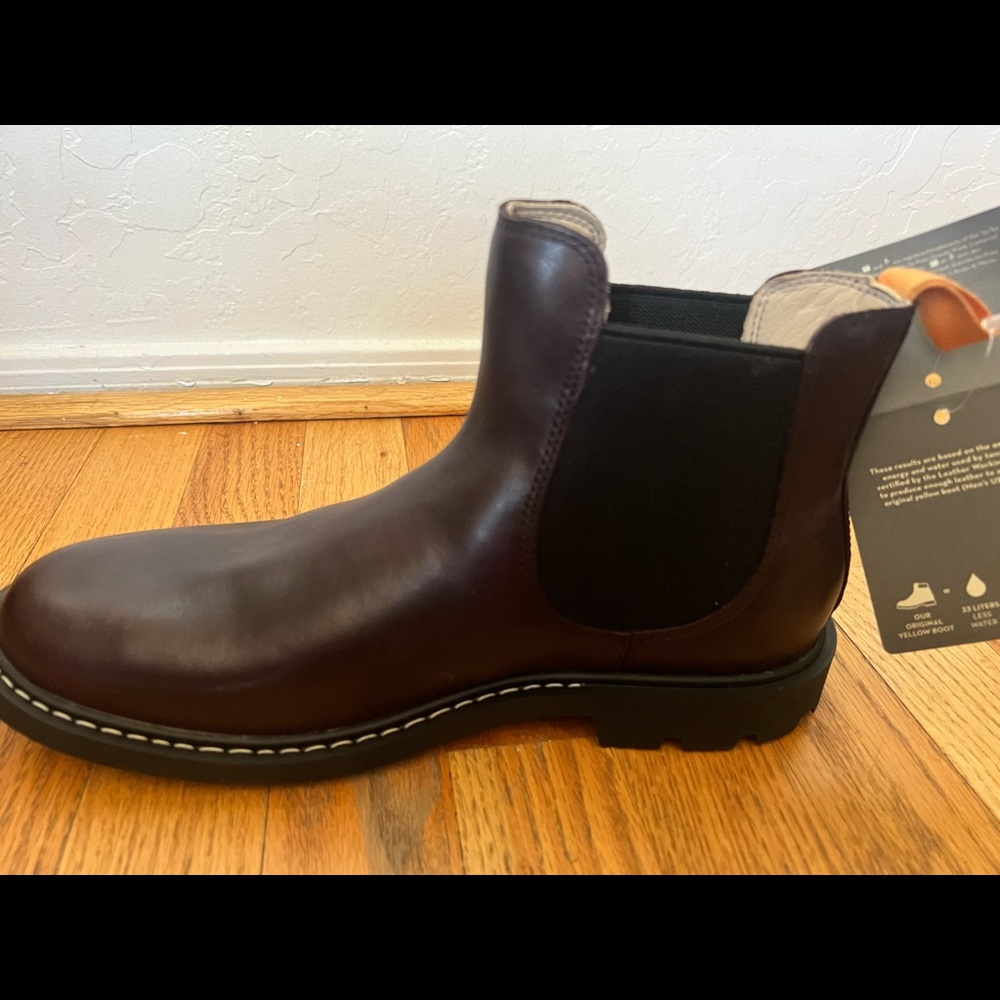 NWT CHELSEA LEATHER PORT COLOR  BOOT TIMBERLAND SIZE 7.5